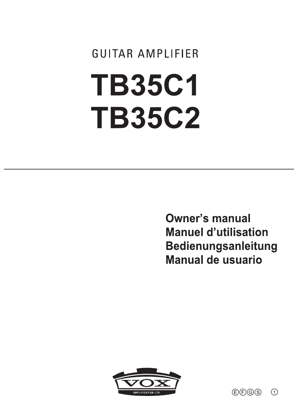 Vox TB35C1 User Manual | 22 pages