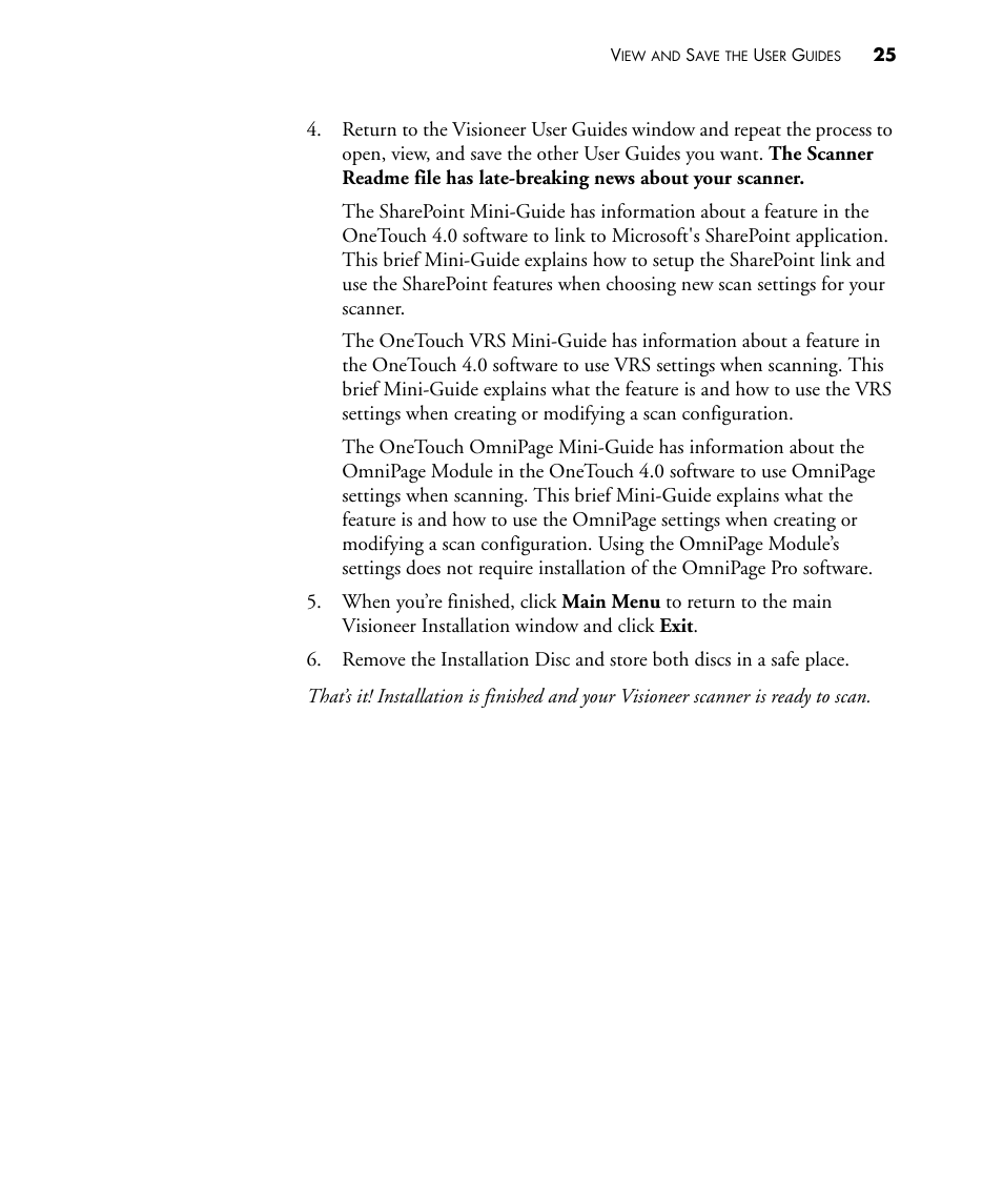 Visioneer STROBE 500 User Manual | Page 32 / 122