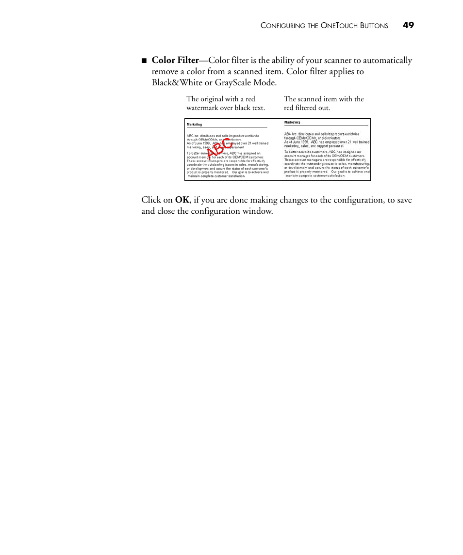 Color filter | Visioneer STROBE 500 User Manual | Page 56 / 122