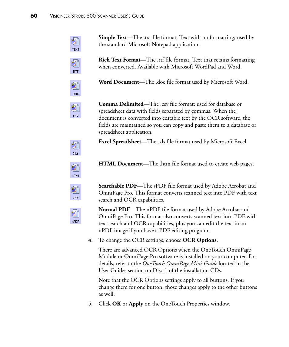 Visioneer STROBE 500 User Manual | Page 67 / 122