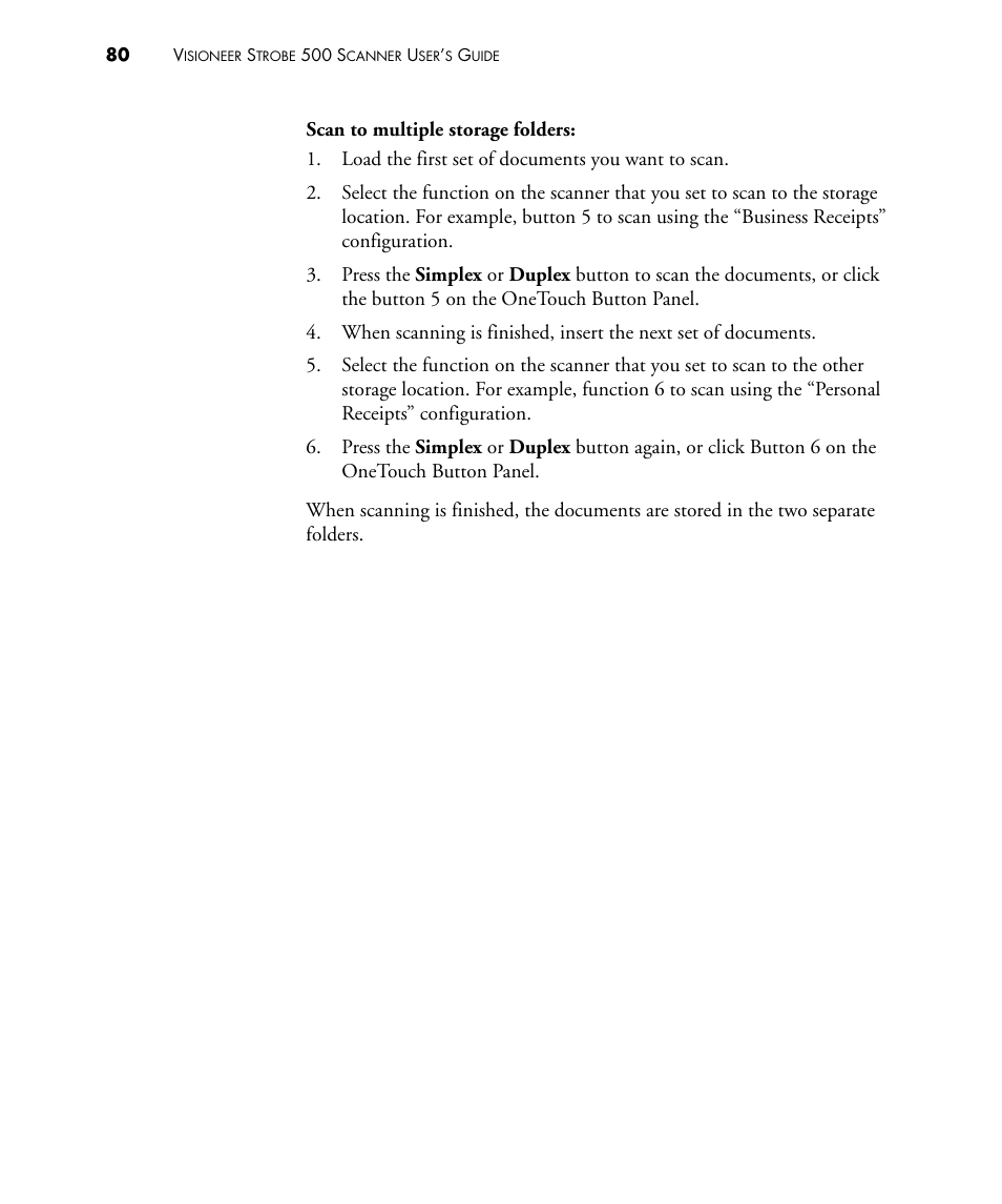 Visioneer STROBE 500 User Manual | Page 87 / 122