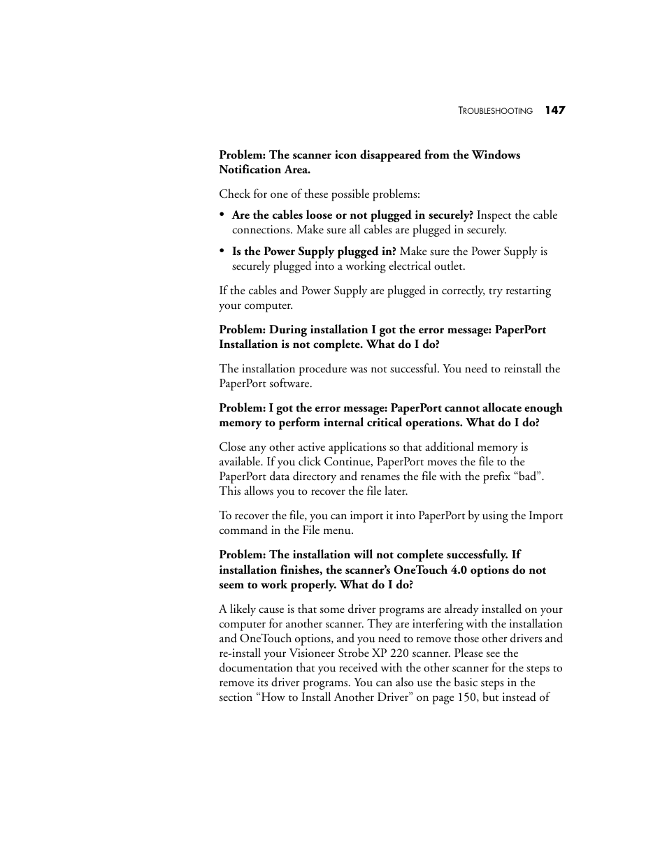 Visioneer XP220 User Manual | Page 154 / 172