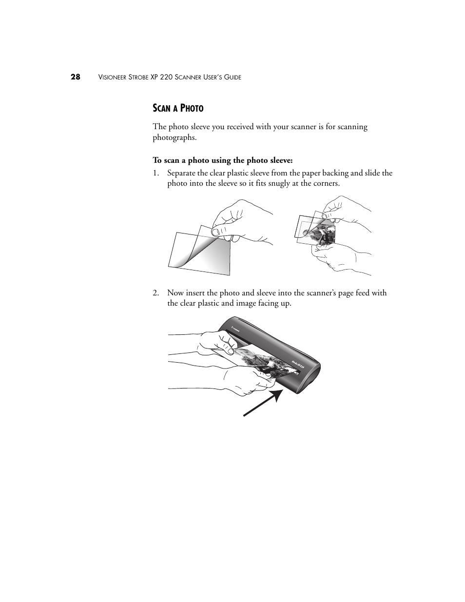 Scan a photo | Visioneer XP220 User Manual | Page 35 / 172