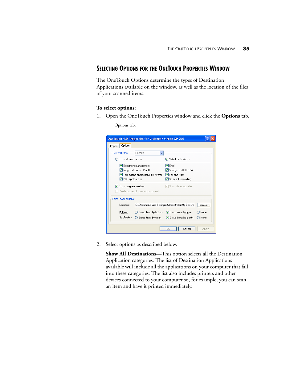 Visioneer XP220 User Manual | Page 42 / 172