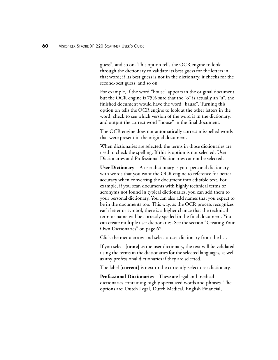 Visioneer XP220 User Manual | Page 67 / 172