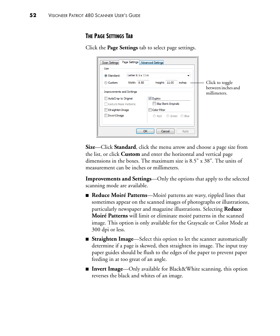 Visioneer PATRIOT 480 User Manual | Page 57 / 114