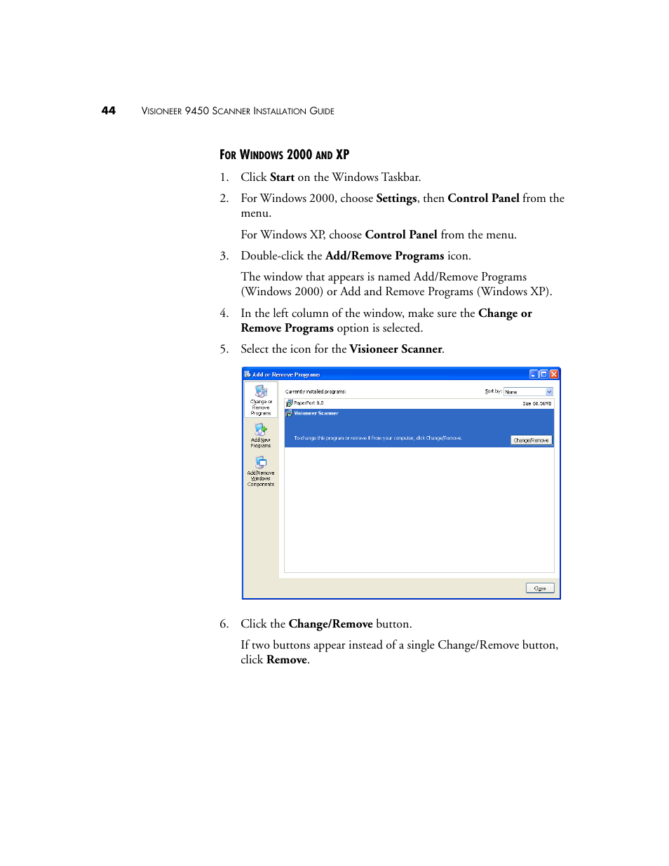Visioneer 9450 User Manual | Page 48 / 58