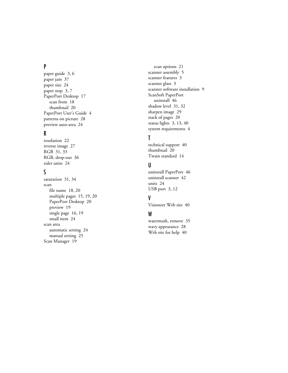 Visioneer 9450 User Manual | Page 58 / 58