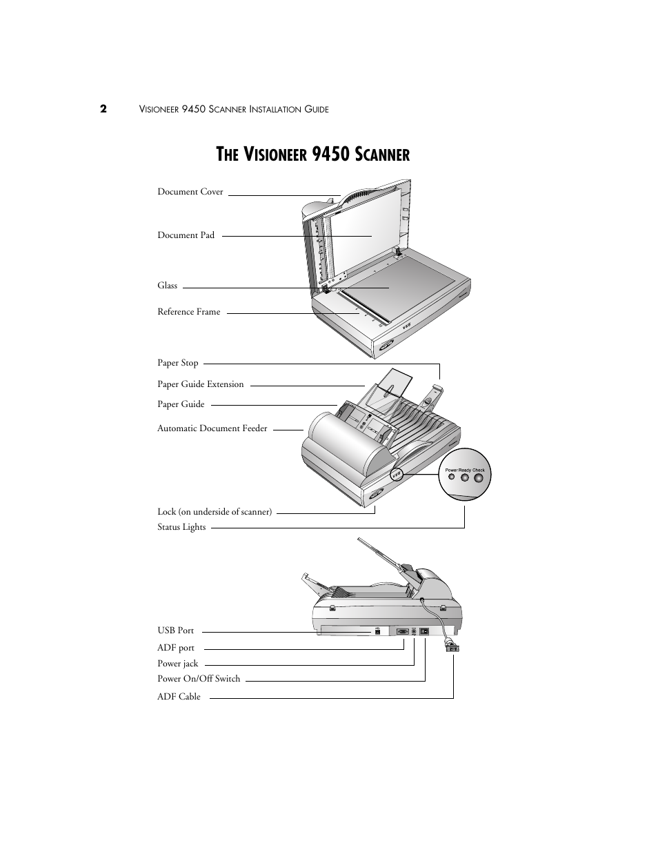 The visioneer 9450 scanner, 9450 s, Isioneer | Canner | Visioneer 9450 User Manual | Page 6 / 58