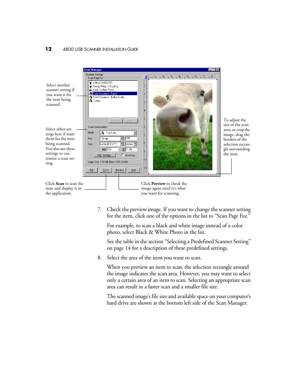 Visioneer 4800 USB User Manual | Page 12 / 21