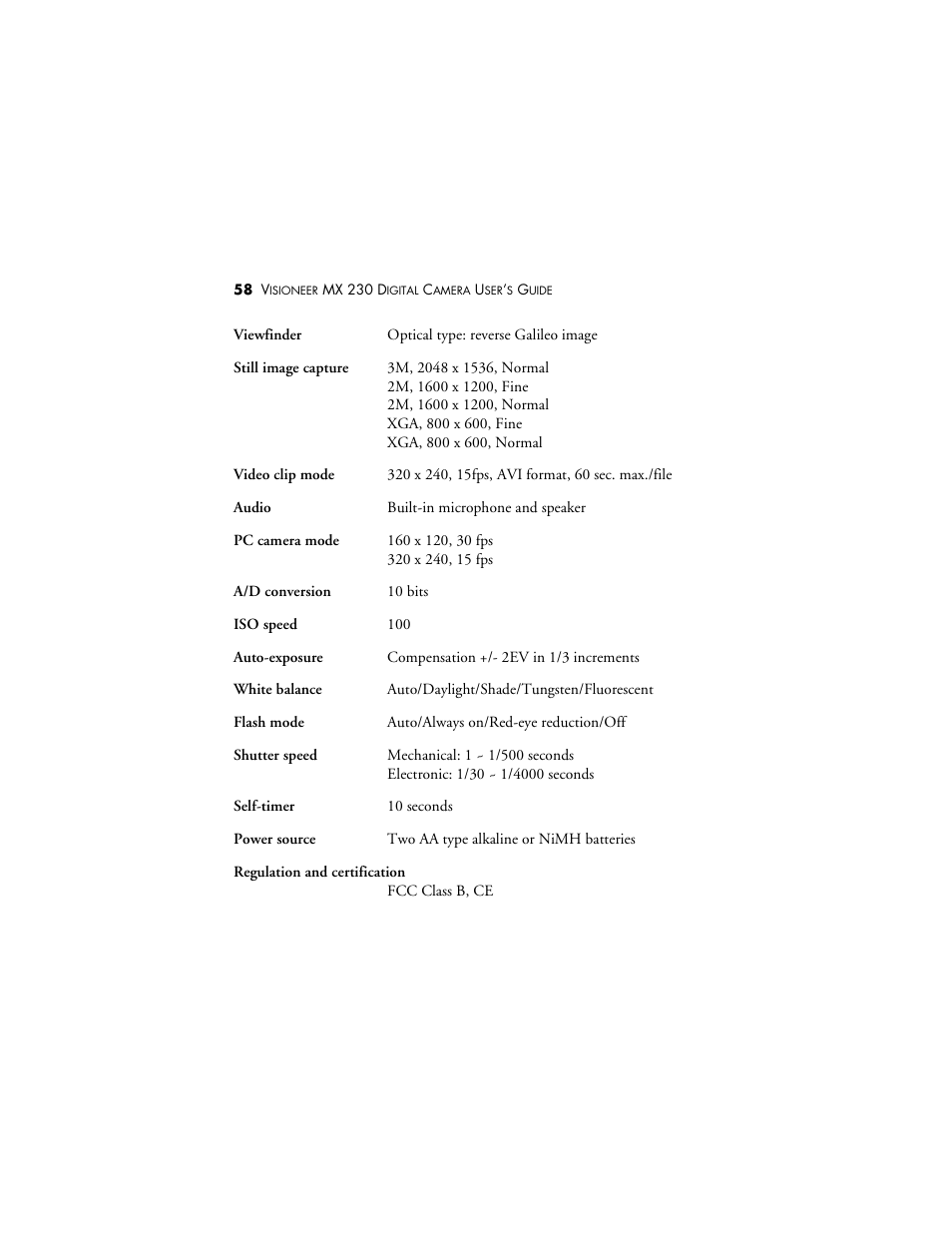 Visioneer MX 230 User Manual | Page 64 / 68