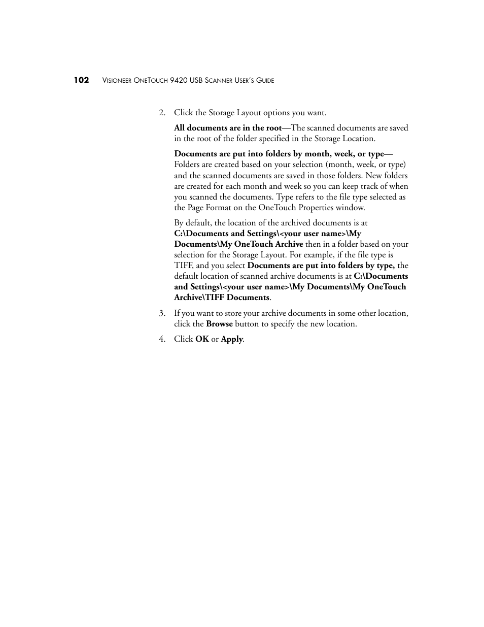 Visioneer One Touch 9420 User Manual | Page 109 / 154