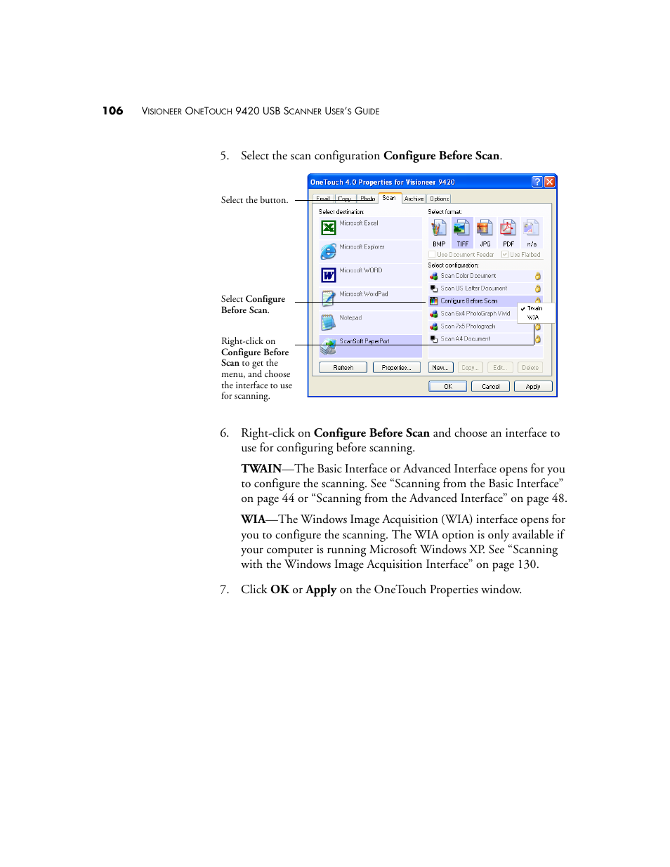 Visioneer One Touch 9420 User Manual | Page 113 / 154