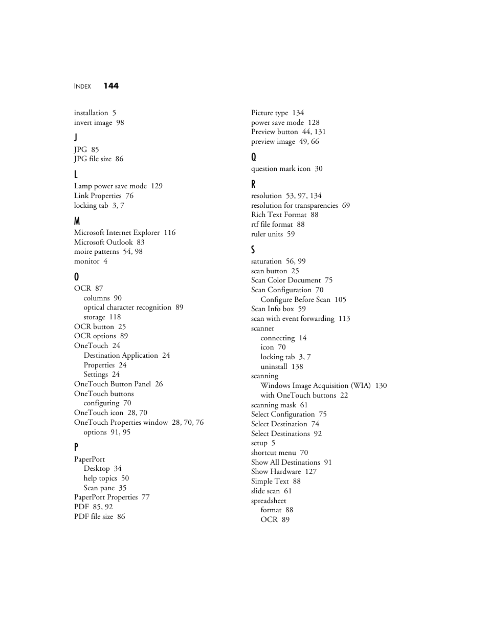 Visioneer One Touch 9420 User Manual | Page 151 / 154