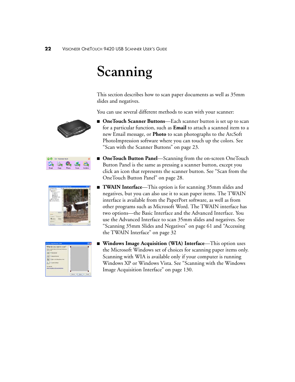 Scanning | Visioneer One Touch 9420 User Manual | Page 29 / 154