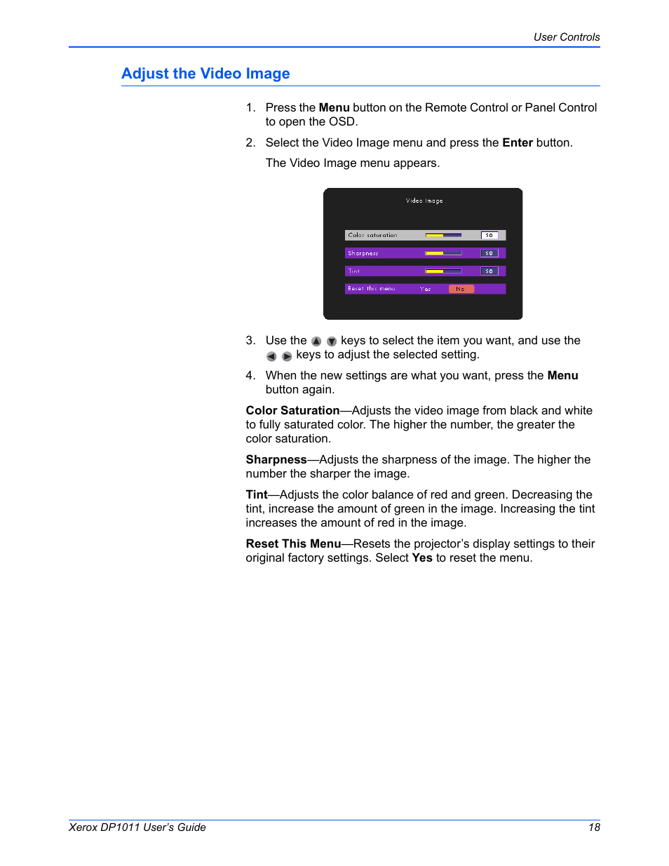 Adjust the video image | Visioneer DP1011 User Manual | Page 23 / 36
