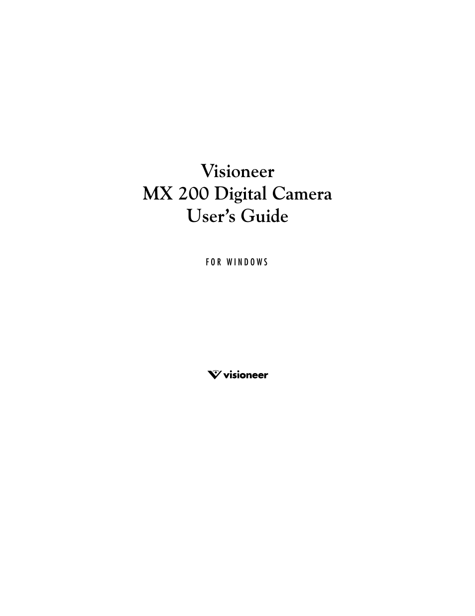 Visioneer MX 200 User Manual | 66 pages