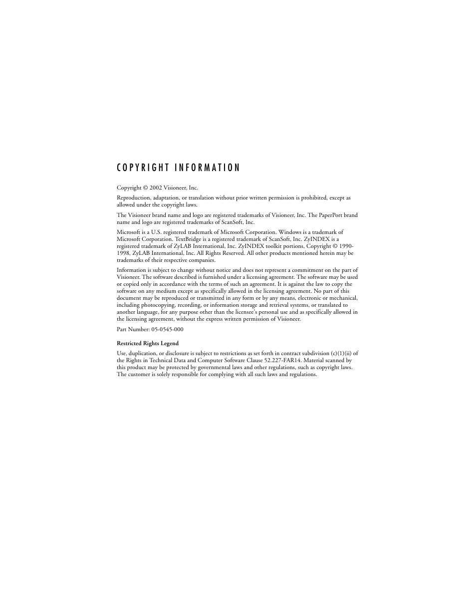 Visioneer MX 200 User Manual | Page 2 / 66