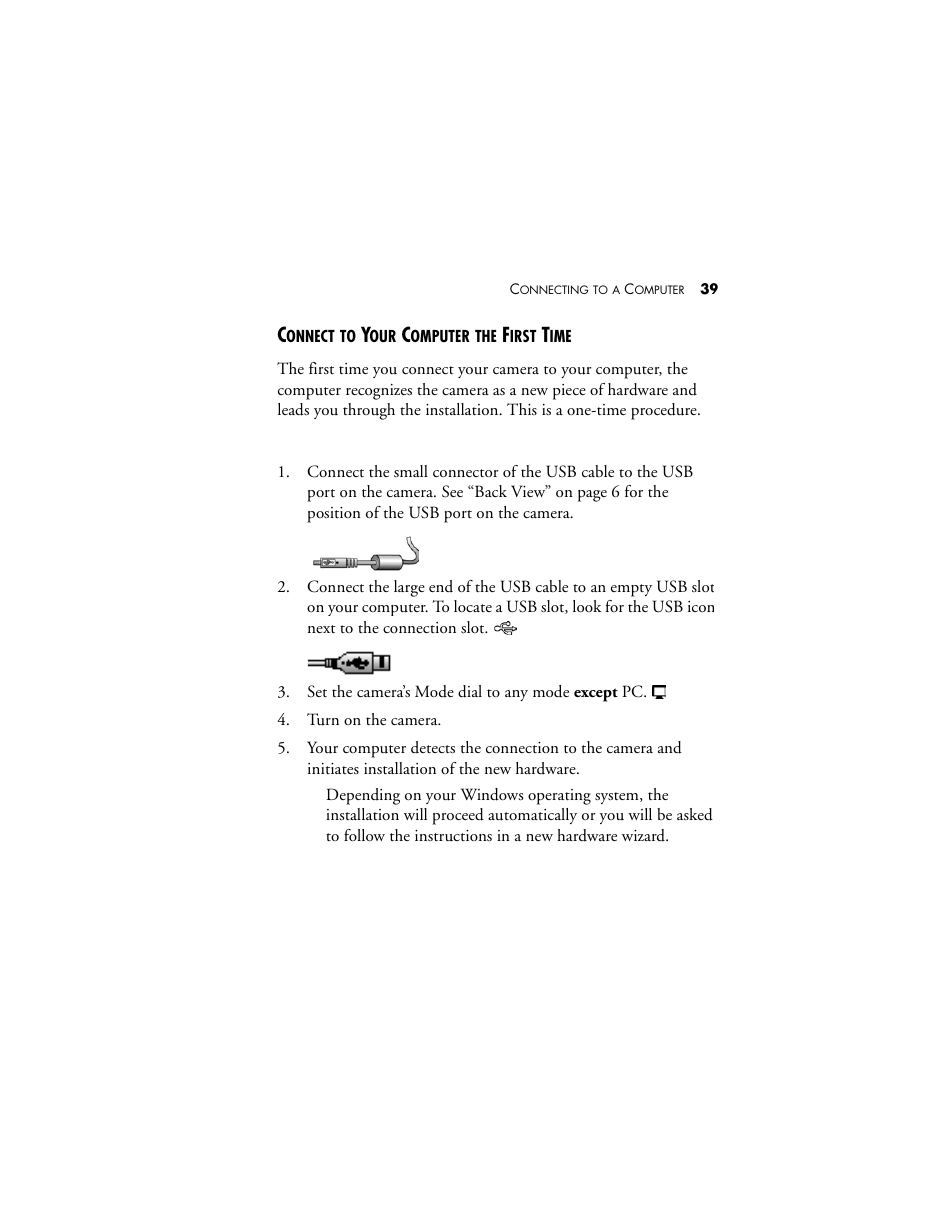 Connect to your computer the first time | Visioneer MX 200 User Manual | Page 45 / 66