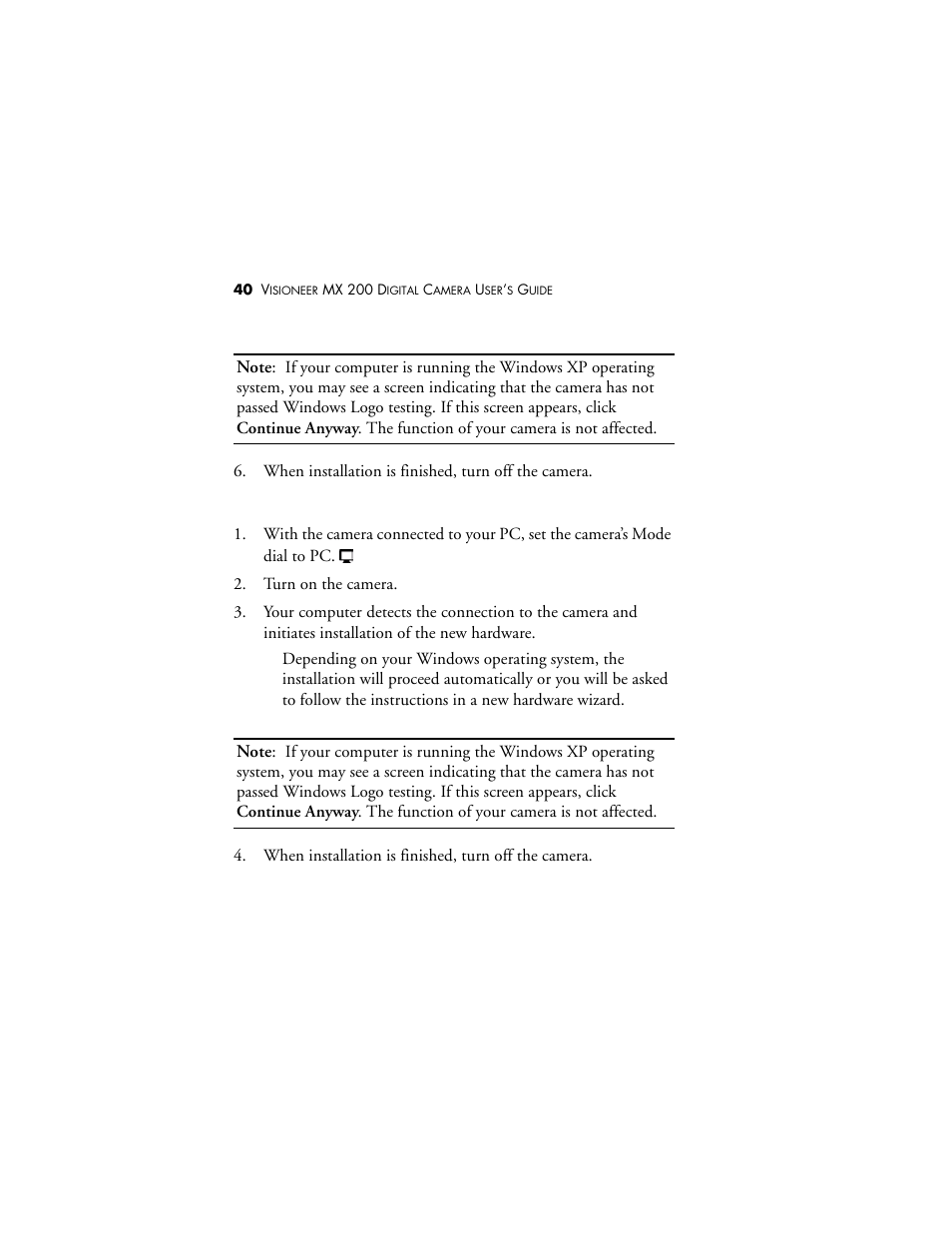 Visioneer MX 200 User Manual | Page 46 / 66