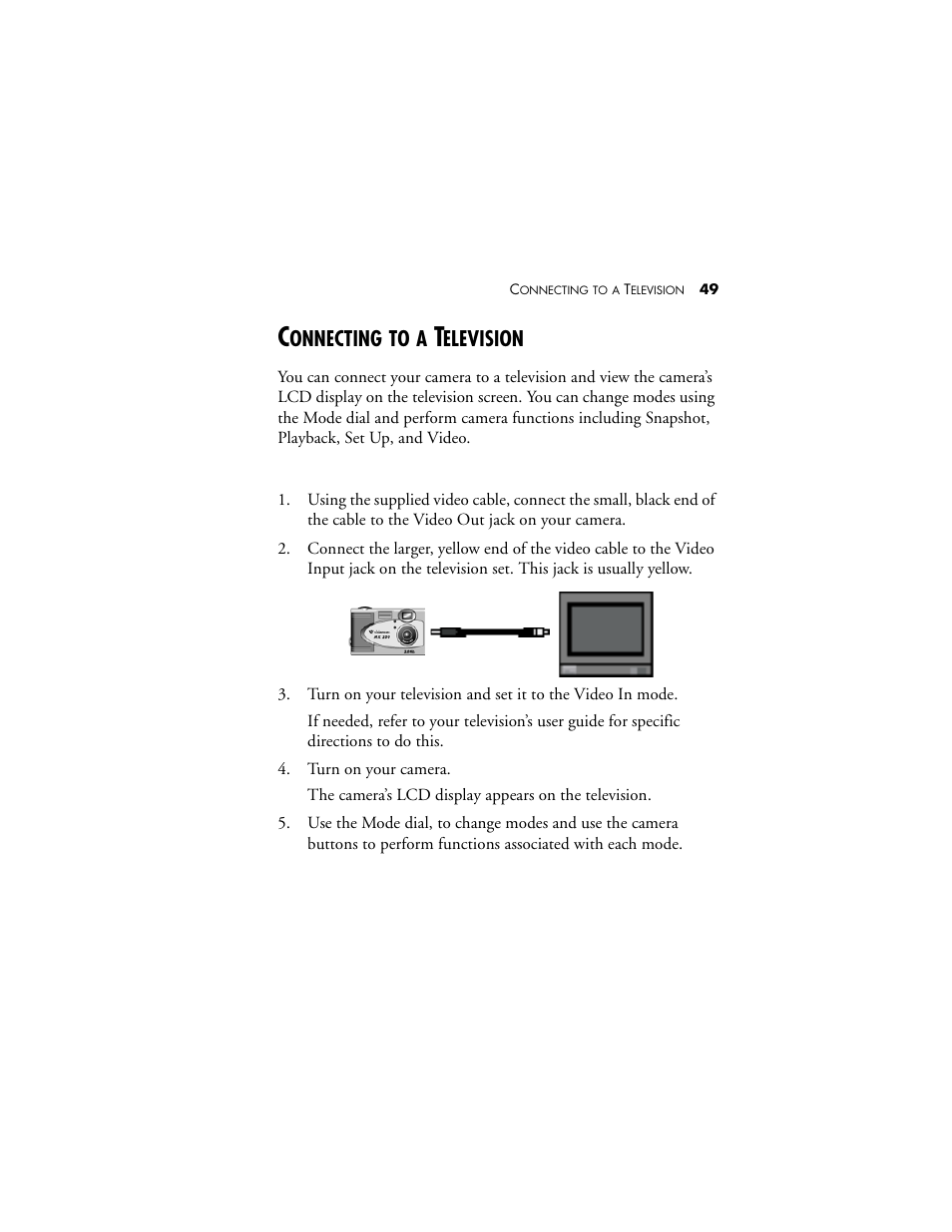 Connecting to a television, Onnecting, Elevision | Visioneer MX 200 User Manual | Page 55 / 66