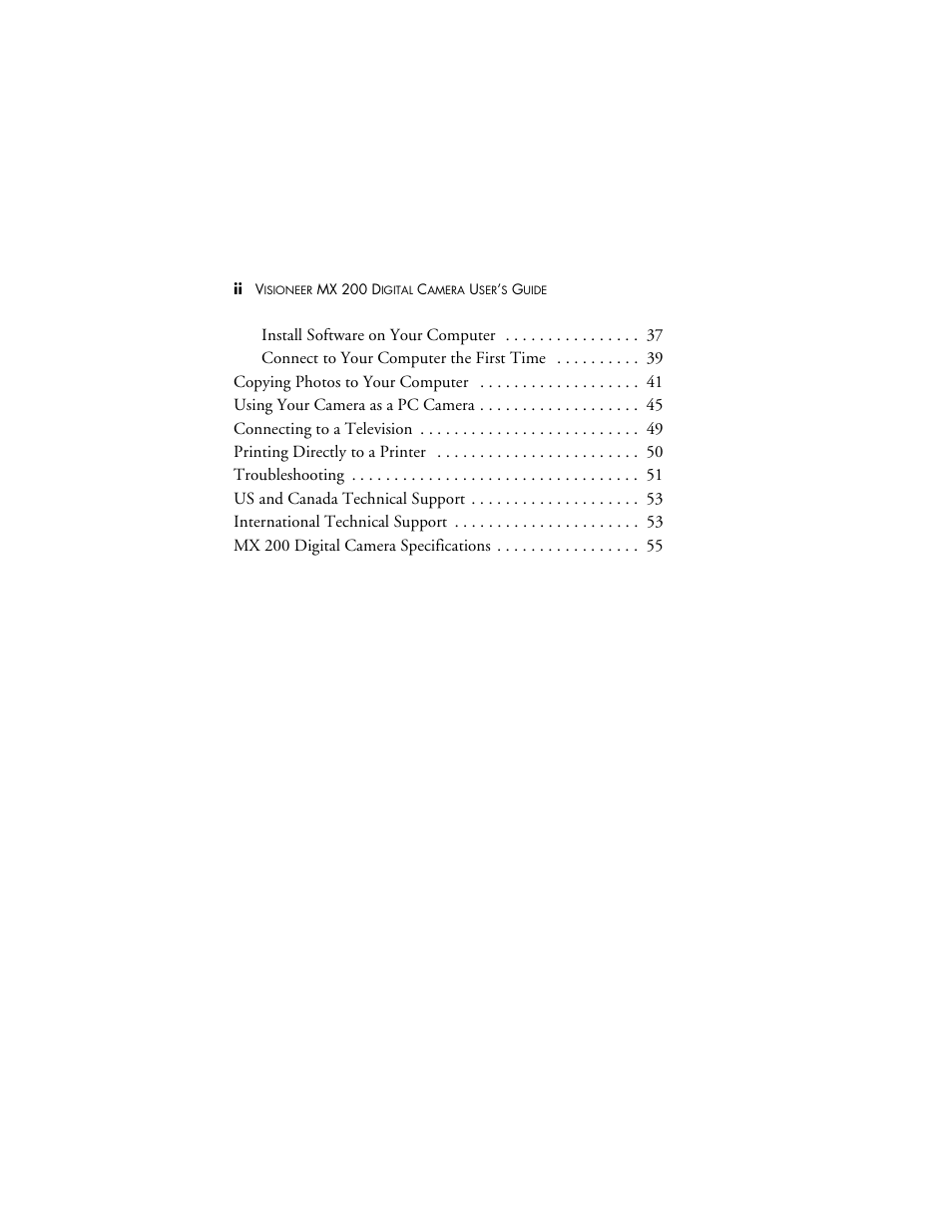 Visioneer MX 200 User Manual | Page 6 / 66