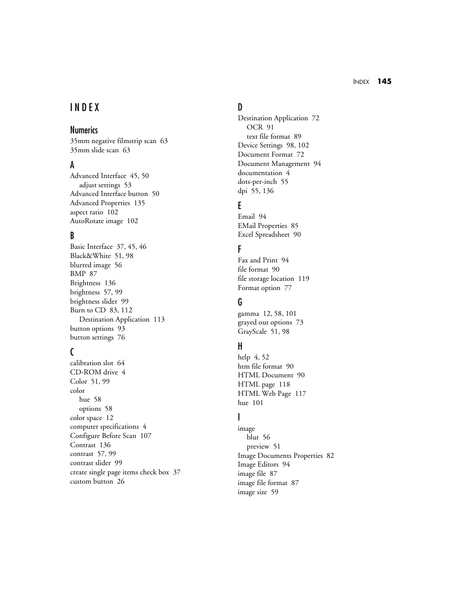 Index, Numerics | Visioneer 9520 User Manual | Page 152 / 156