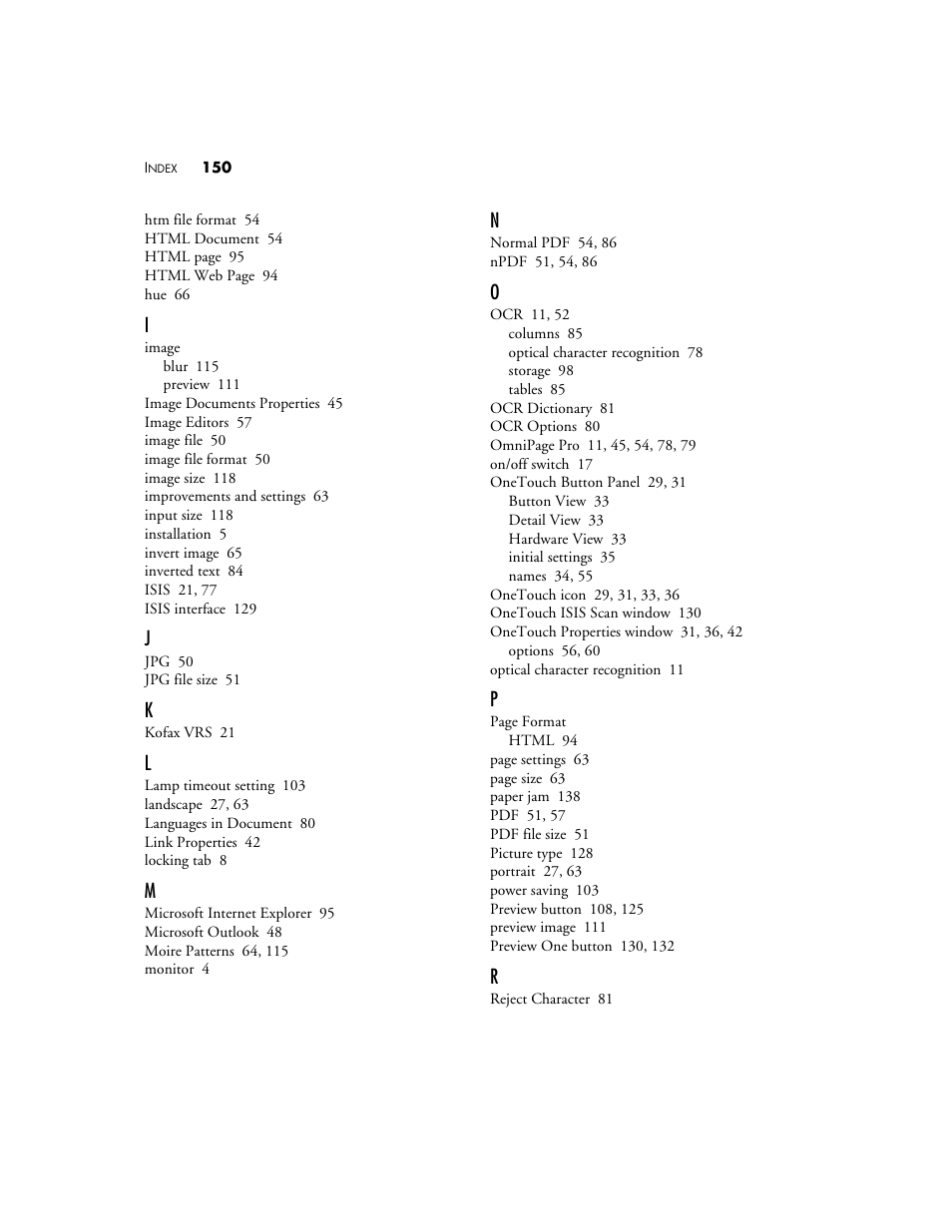 Visioneer Patriot 780 User Manual | Page 157 / 160