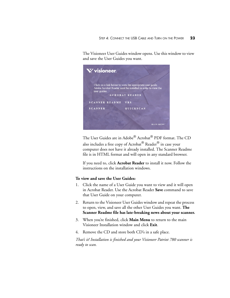 Visioneer Patriot 780 User Manual | Page 30 / 160