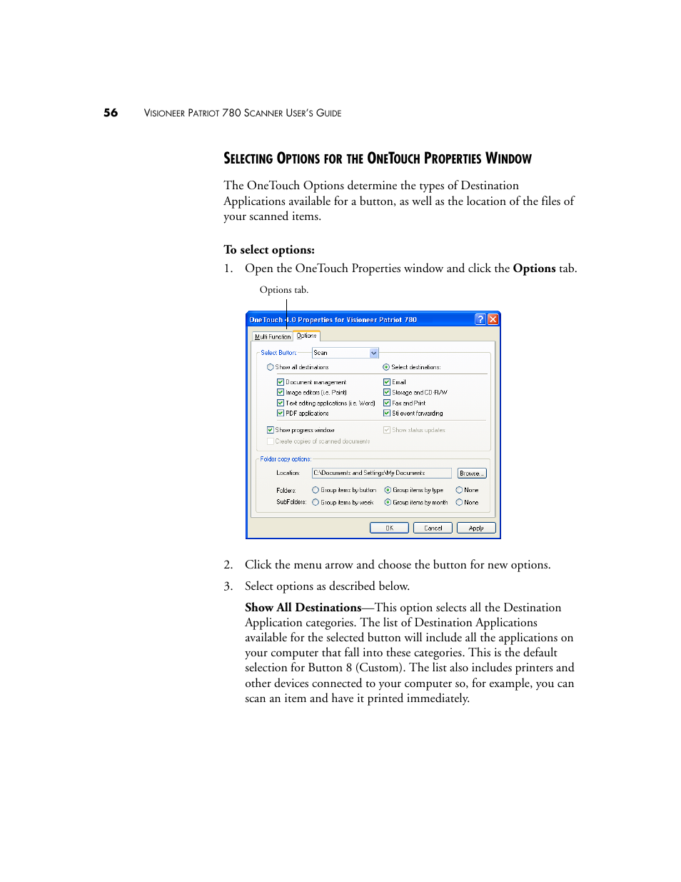 Visioneer Patriot 780 User Manual | Page 63 / 160