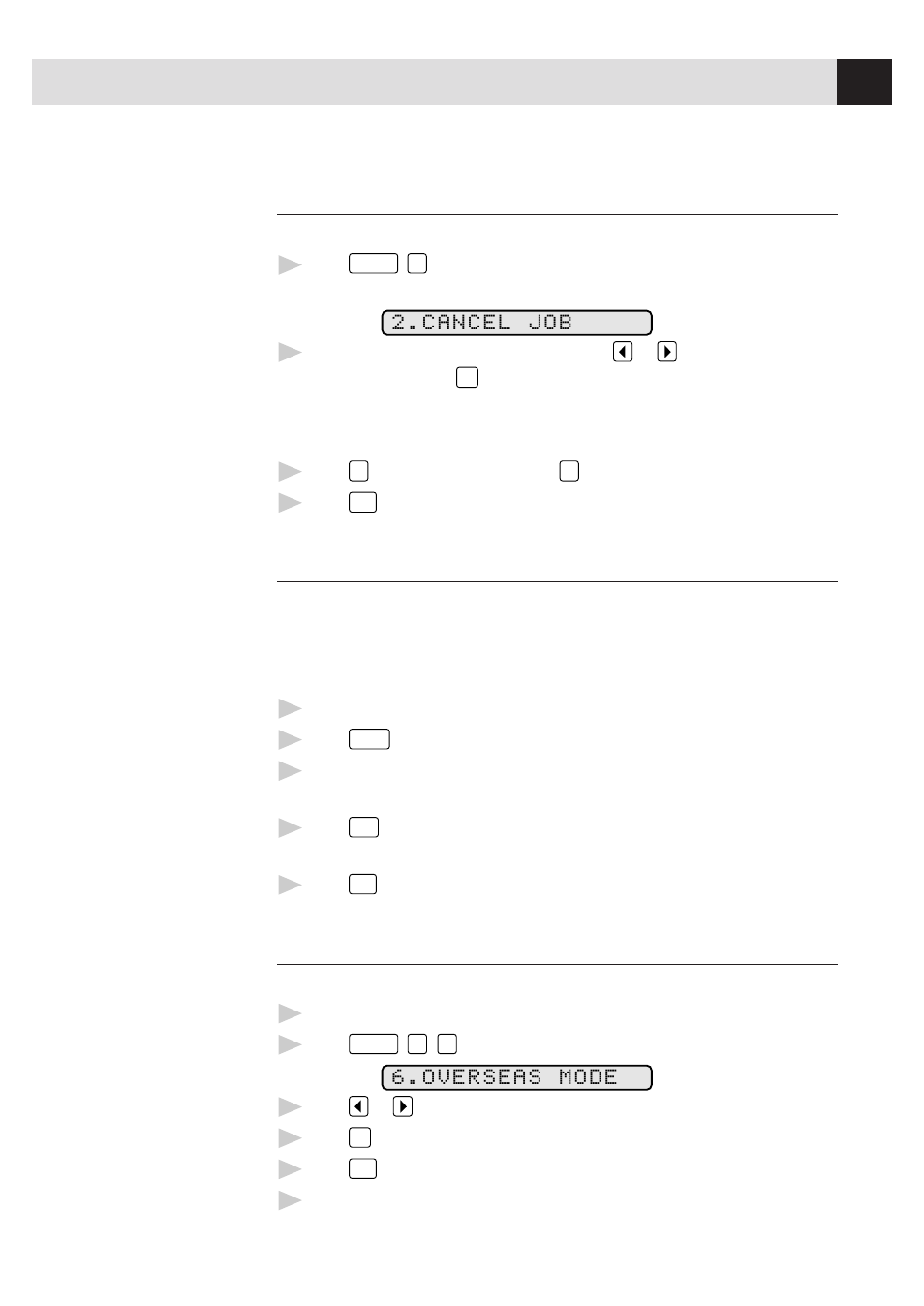 Canceling a delayed fax, Broadcasting, Overseas mode | Canceling a delayed fax broadcasting overseas mode | Visioneer 1780 User Manual | Page 57 / 99