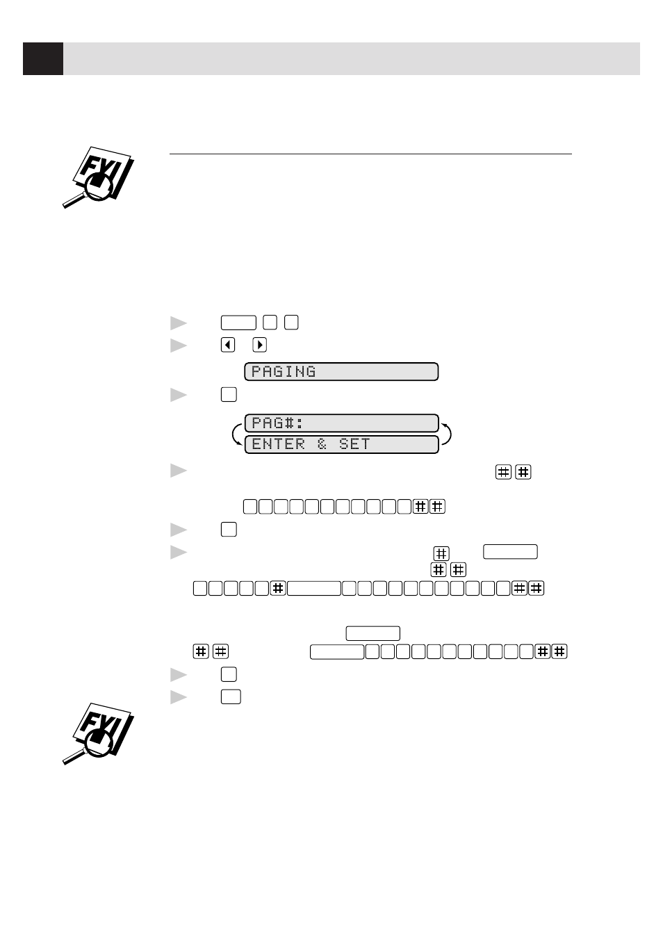 Paging/fax forwarding, Programming paging number | Visioneer 1780 User Manual | Page 70 / 99