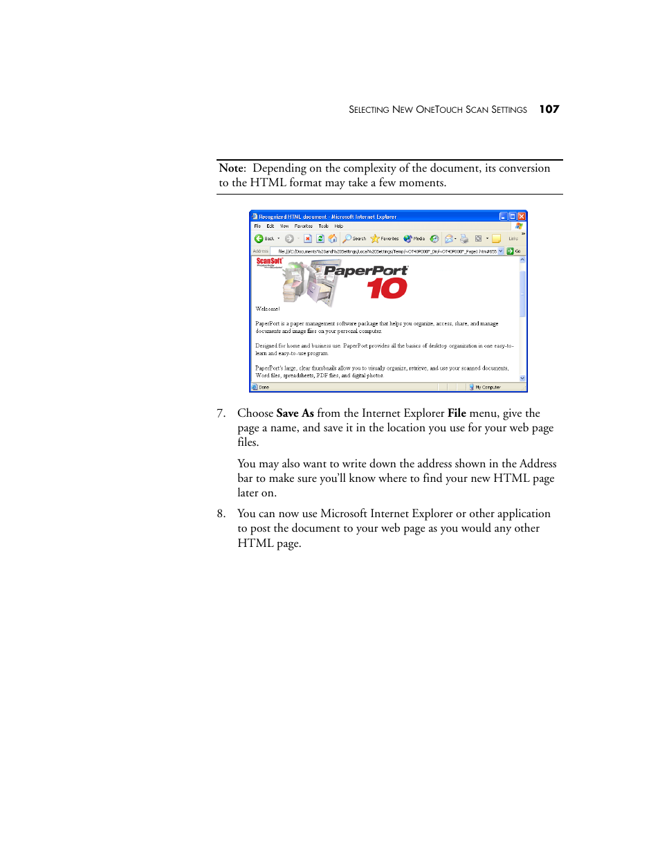 Visioneer XP 100 User Manual | Page 114 / 166