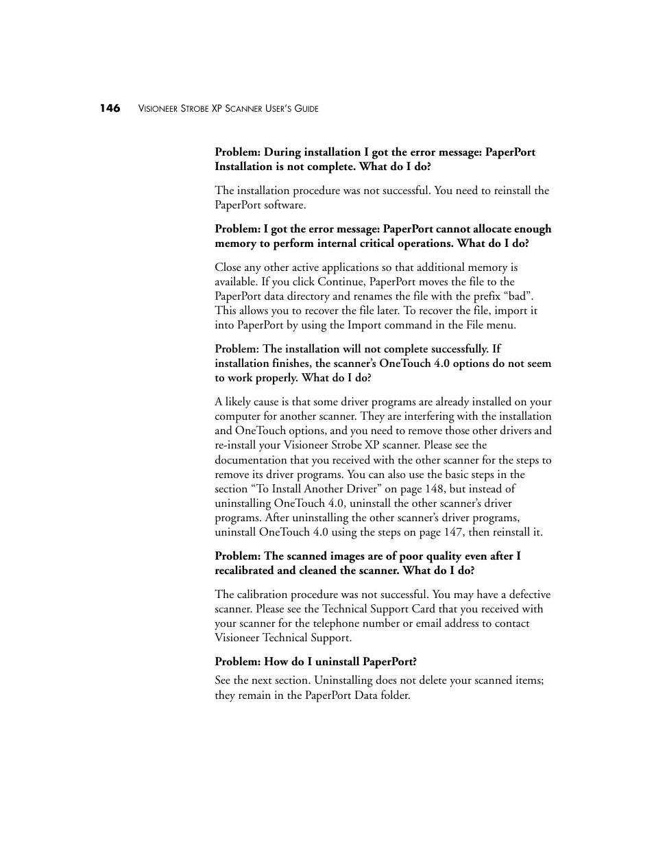 Visioneer XP 100 User Manual | Page 153 / 166