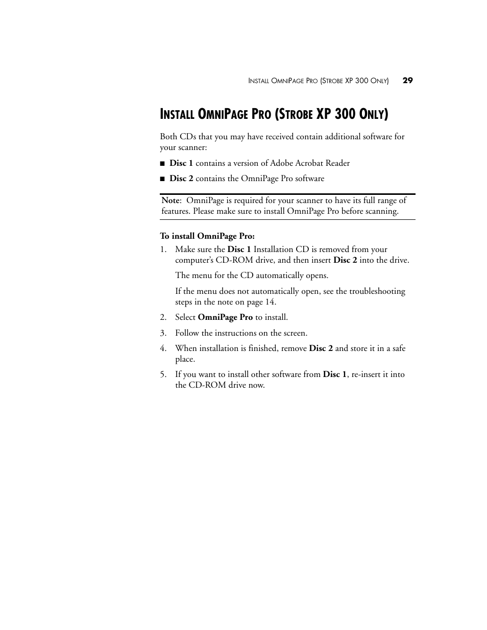 Xp 300 o, Nstall, Trobe | Visioneer XP 100 User Manual | Page 36 / 166