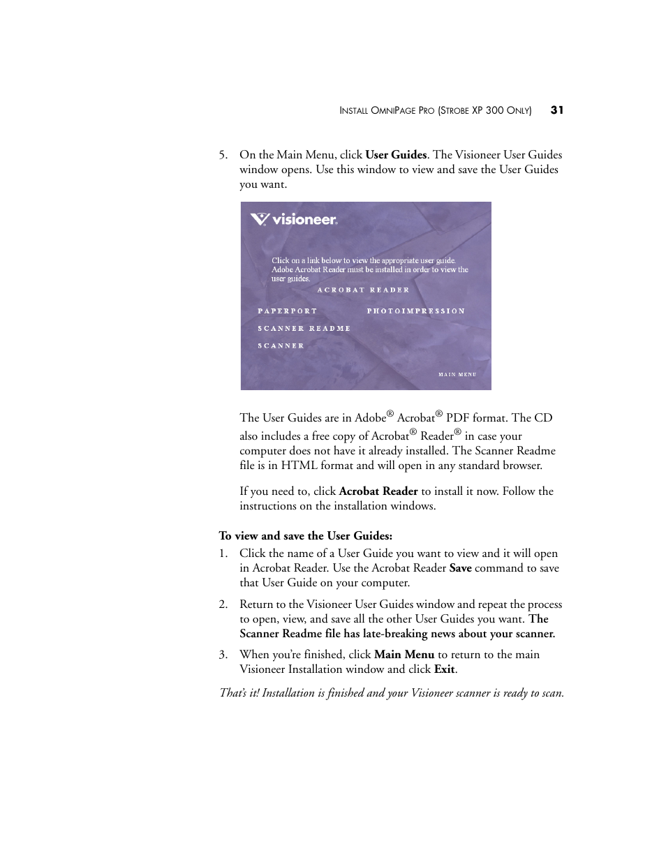 Visioneer XP 100 User Manual | Page 38 / 166