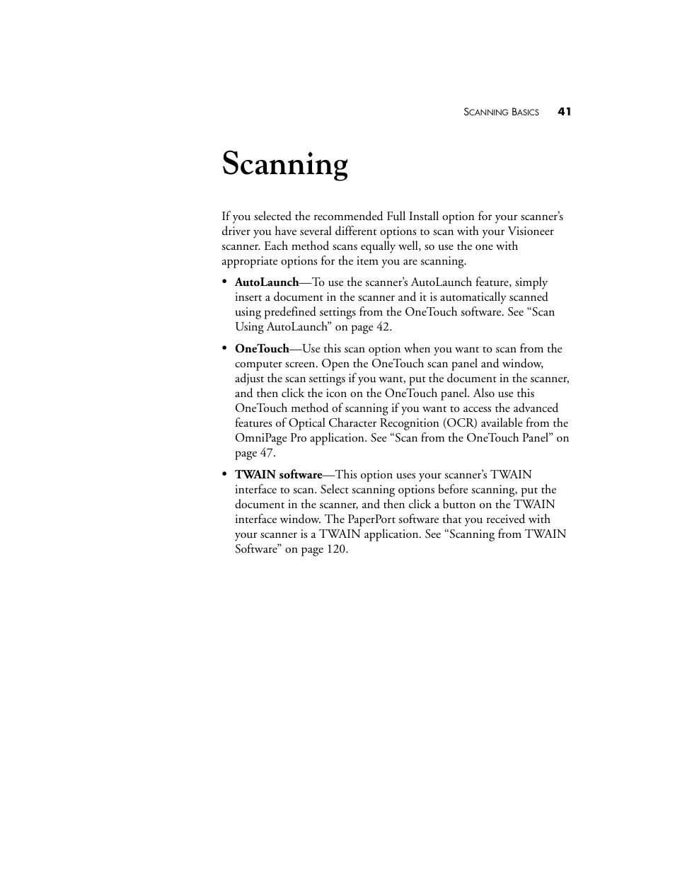 Scanning | Visioneer XP 100 User Manual | Page 48 / 166