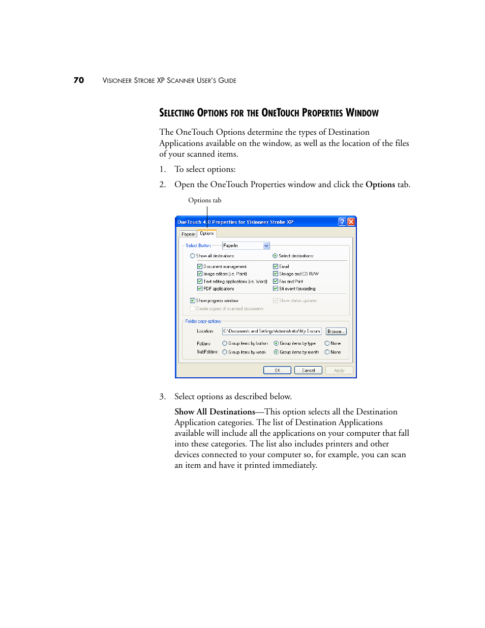 Visioneer XP 100 User Manual | Page 77 / 166