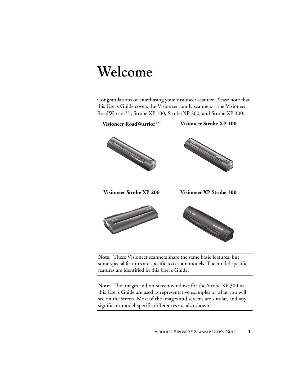 Welcome | Visioneer XP 100 User Manual | Page 8 / 166