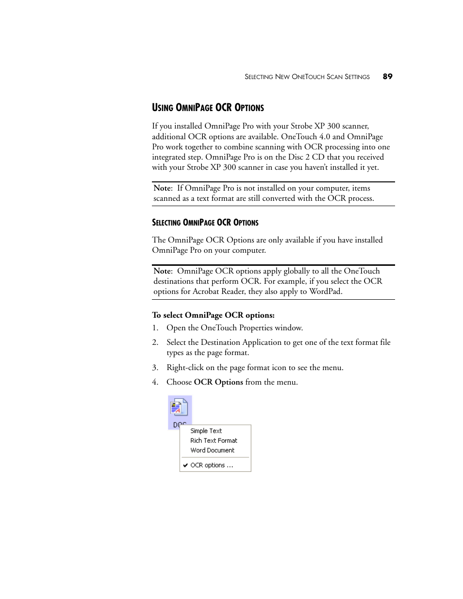 Ocr o | Visioneer XP 100 User Manual | Page 96 / 166