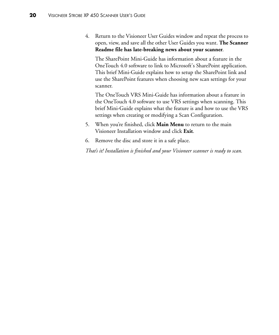 Visioneer STROBE 450 User Manual | Page 25 / 94