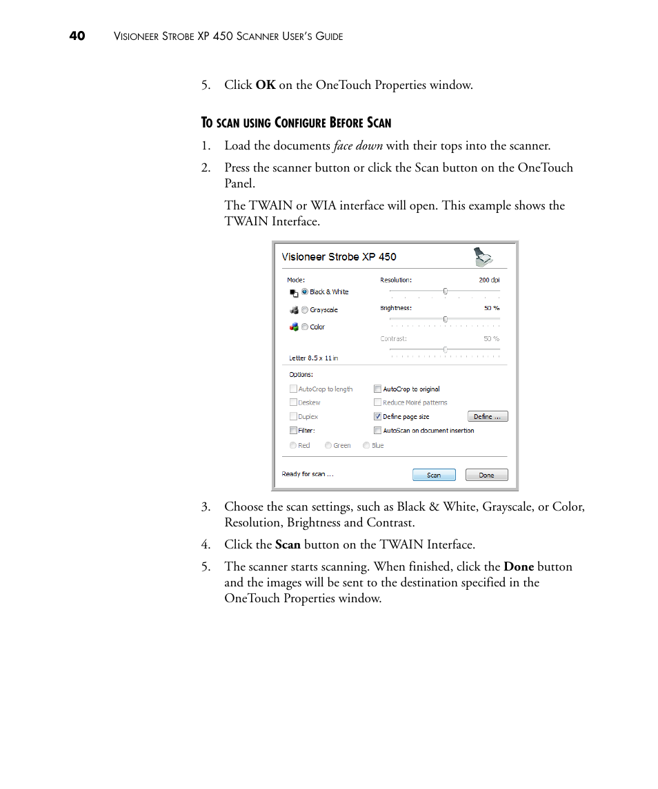 Visioneer STROBE 450 User Manual | Page 45 / 94