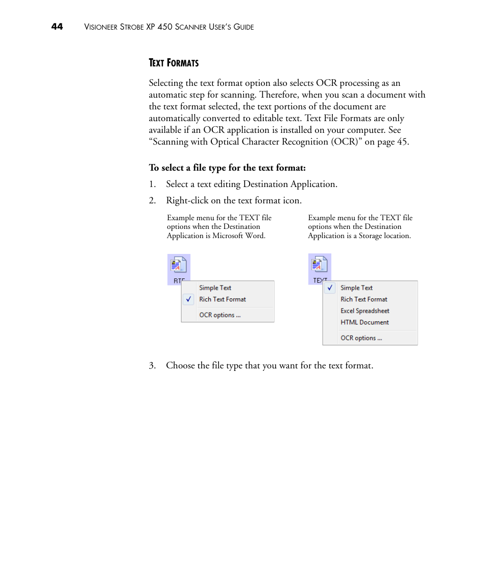 Visioneer STROBE 450 User Manual | Page 49 / 94