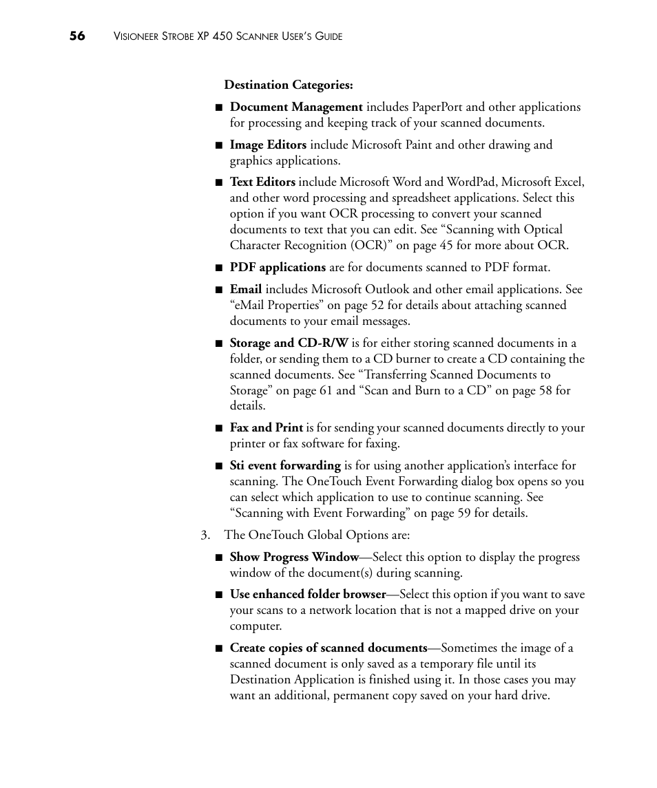 Visioneer STROBE 450 User Manual | Page 61 / 94