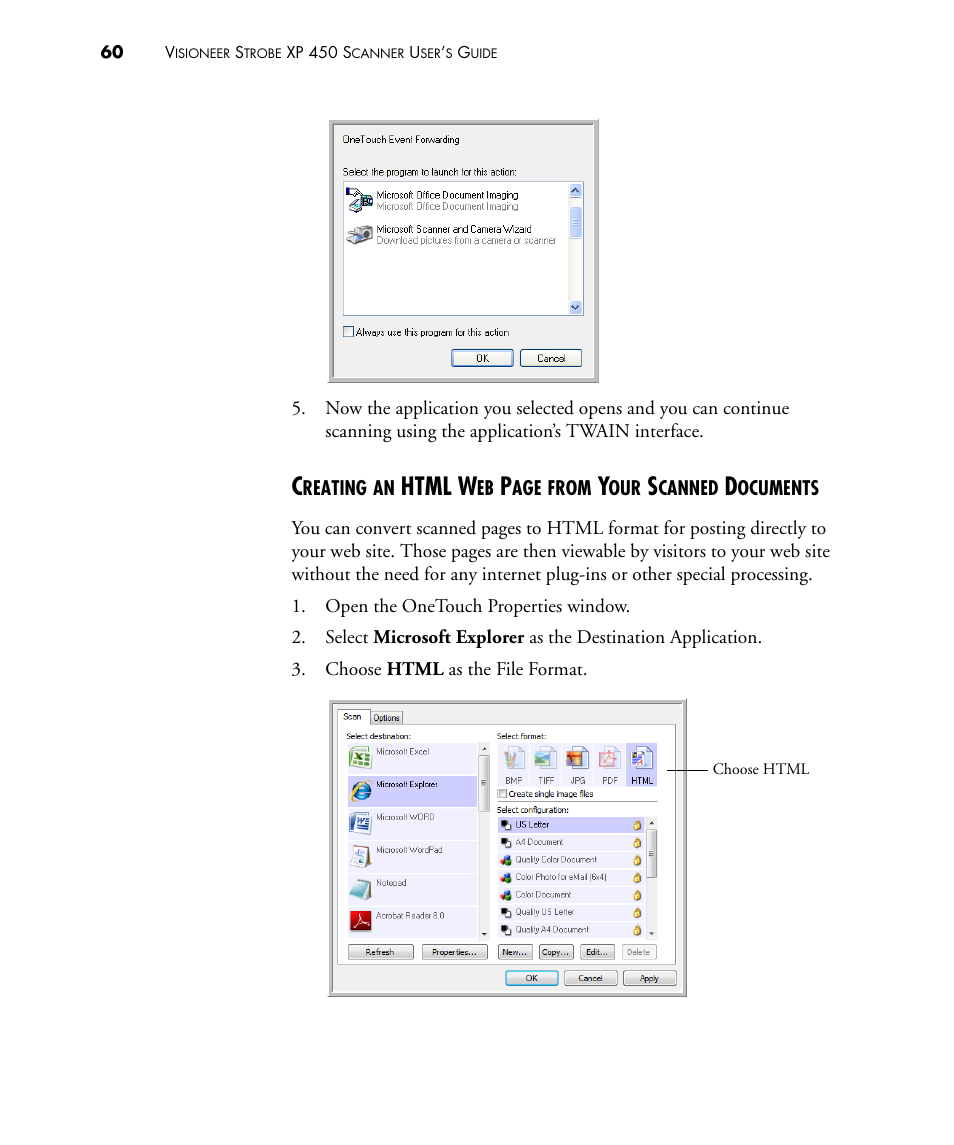 Html w | Visioneer STROBE 450 User Manual | Page 65 / 94