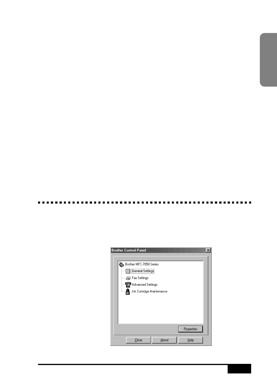 21 brother control panel, Brother control panel | Visioneer MFC7050C User Manual | Page 205 / 264