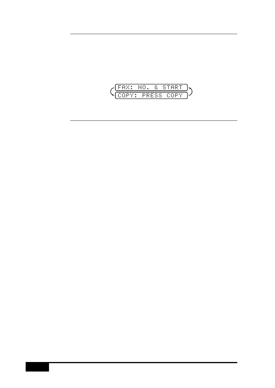 Alternating displays, Function selection table | Visioneer MFC7050C User Manual | Page 48 / 264
