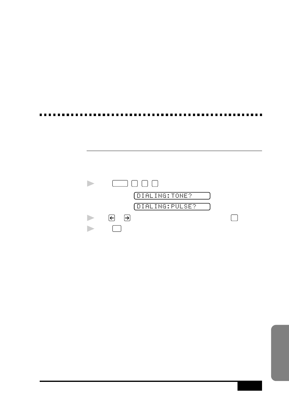5 initial setup, Getting started, Setting dialing mode (tone/pulse) | Initial setup | Visioneer MFC7050C User Manual | Page 53 / 264