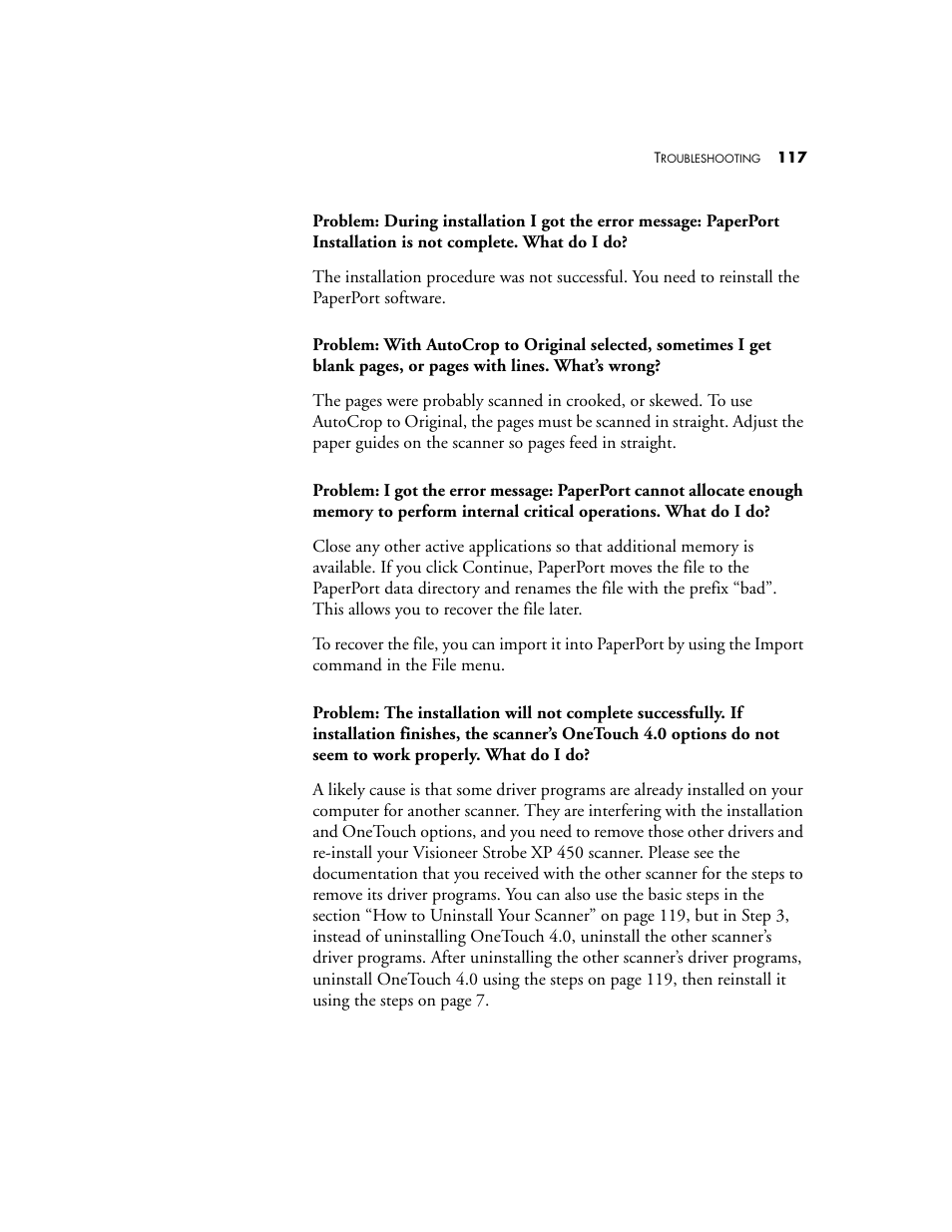 Visioneer XP 450 User Manual | Page 122 / 132