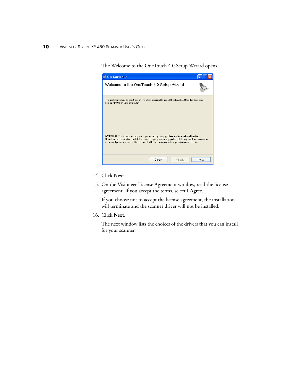 Visioneer XP 450 User Manual | Page 15 / 132